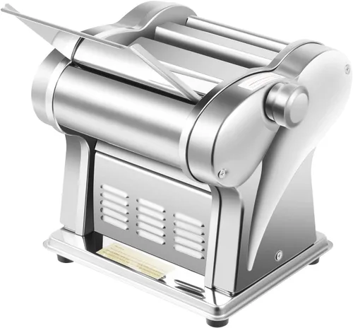 Rodillo de Masa Eléctrico Comercial, Máquina de Fabricación de Pasta de Espesor Ajustable de 6 Velocidades, Fabricante Eléctrico de Fideos y