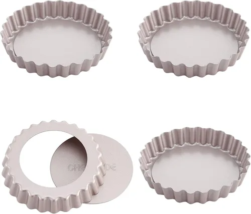 Miniatura 16 de CHEFMADE Sartén para tartas, 7 pulgadas con parte inferior suelta extraíble, antiadherente, redonda, quiche, para horno y cocción instantánea