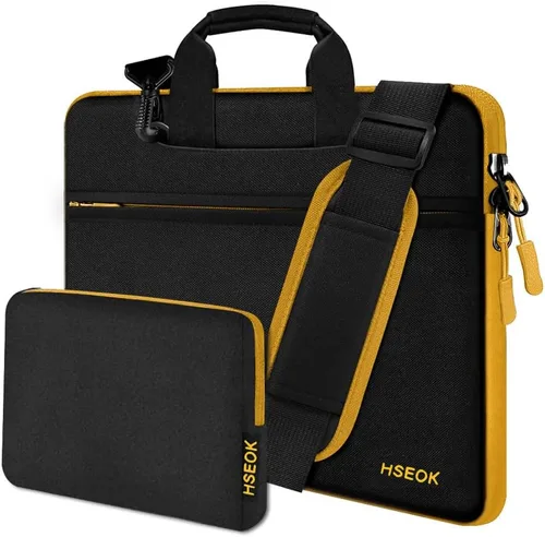 Miniatura 14 de Hseok Bolsa de hombro delgada para laptop de 13-14 pulgadas Bolso de mano con funda pequeña compatible con MacBook Pro de 14 pulgadas M4/M3/M2/M1