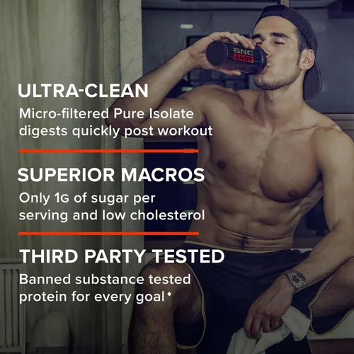 Miniatura 6 de GNC AMP Pure Isolate Protein - Fresa (28 porciones)