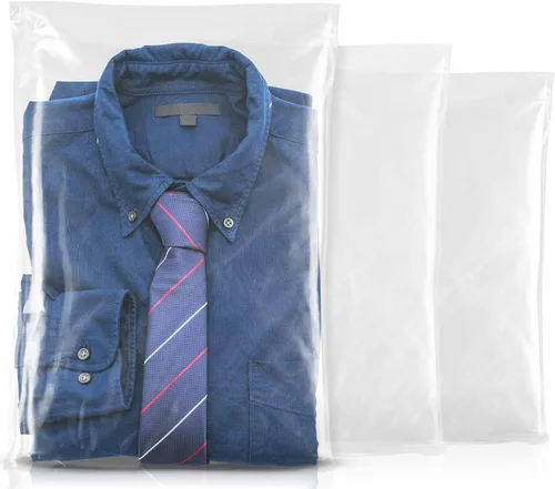 Miniatura 9 de Bolsas de embalaje transparentes, 12 x 18 pulgadas. Paquete de 100 bolsas de plástico de polietileno para ropa o juguetes. Embalaje de camisa
