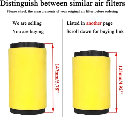 Miniatura 4 de YTH18542 Kit de ajuste de filtro de aire y aceite para cortadora Husqvarna YTH18542 Craftsman 917.289244 917.288620 917.203810 917.203830 917.288070