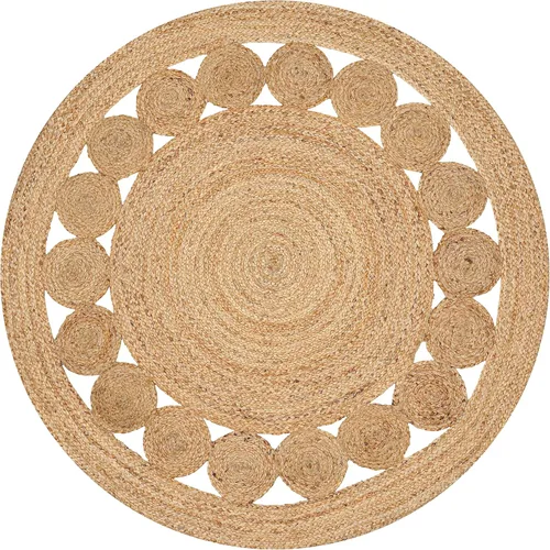 Miniatura 15 de Savi Home Alfombra de yute natural de 4 x 6 pies – Alfombra de granja trenzada tejida a mano de 72 x 48 pulgadas, alfombra de entrada en telar
