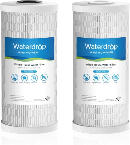 Miniatura 13 de Waterdrop WF10F Whole House Water Filter, Iron Filter, Compatible with WHF21-FG, Reduces Iron & Manganese Filter Cartridge, 6 Months, 2 Pack