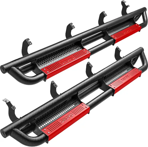 Miniatura 14 de OEDRO - Estribos compatibles con Toyota Tundra doble cabina 2007-2021 (2 puertas traseras de media talla), escalones laterales atornillables de Dos