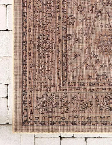 Miniatura 528 de Unique Loom Colección Sialk Hill - Alfombra de área Washington (3 pies 3 pulgadas x 5 pies 3 pulgadas, rectángulo, burdeos/crema)