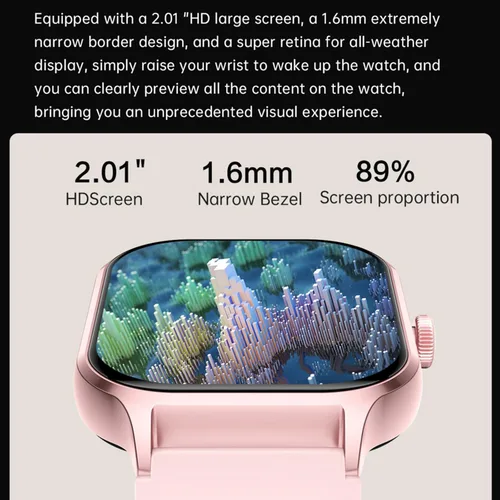 Miniatura 4 de Reloj inteligente para mujeres y hombres (respuesta/hacer llamadas) de 2.01 pulgadas, relojes inteligentes para teléfonos iOS y Android, reloj