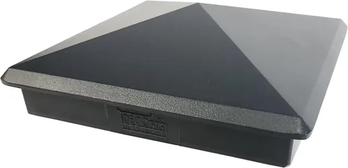 Miniatura 16 de Tapa de aluminio en forma piramidal para postes de madera, color negro (4 unidades)