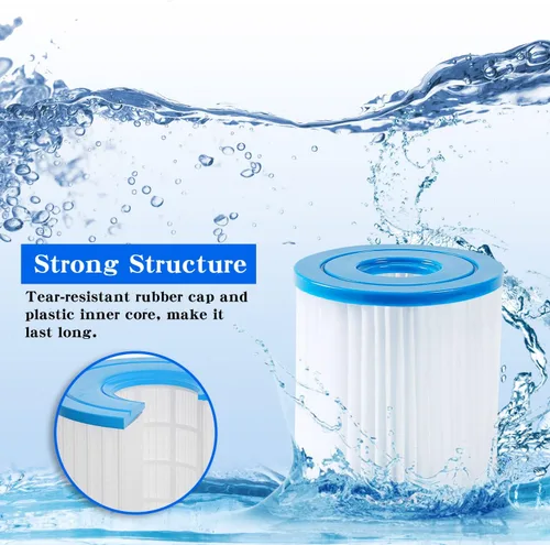 Miniatura 5 de Cartucho de filtro de piscina tipo I de alta eficiencia para olas de verano 300/330 gal. Bomba de filtro, filtro de piscina pequeño de uso