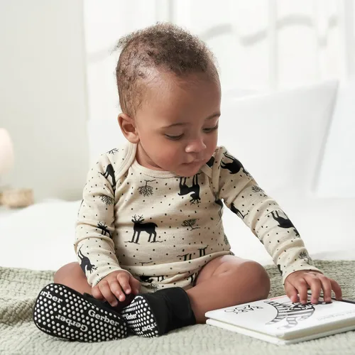 Miniatura 3 de Gerber Botines unisex con forro polar para niños, antideslizantes y suaves