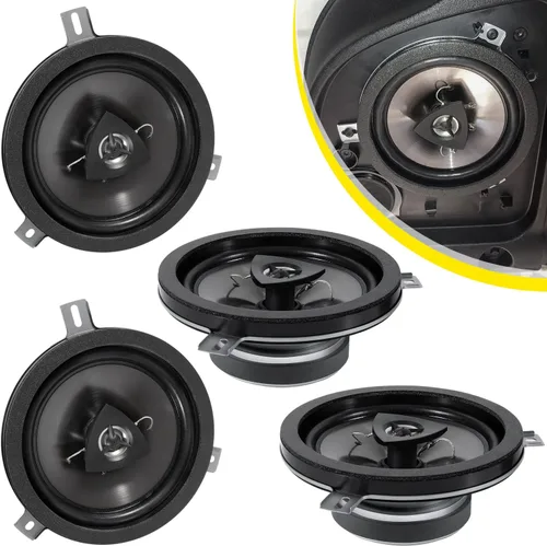 Paquete de 4 altavoces actualizados para Jeep Wrangler JK JKU y Grand Cherokee, Commander, Liberty, Dodge Challenger, Durango, Dakota, Nitro,