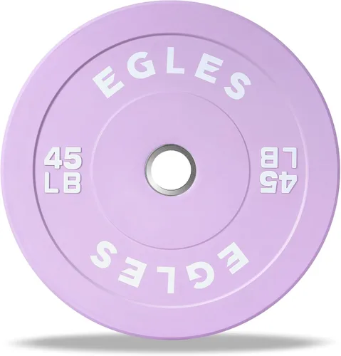 Miniatura 12 de EGLES Placas de Peso Olímpicas de Colores Vibrantes, Placas de Barra de Goma, Placa Parachoques de Goma Virgen Estándar de 2 Pulgadas de 10 15 25 35