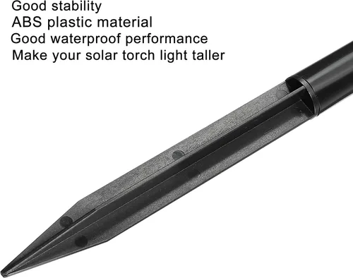 Miniatura 4 de MECCANIXITY Estacas de plástico para el suelo de 8.5 pulgadas con poste de extensión de repuesto para lámparas solares de antorcha de camino
