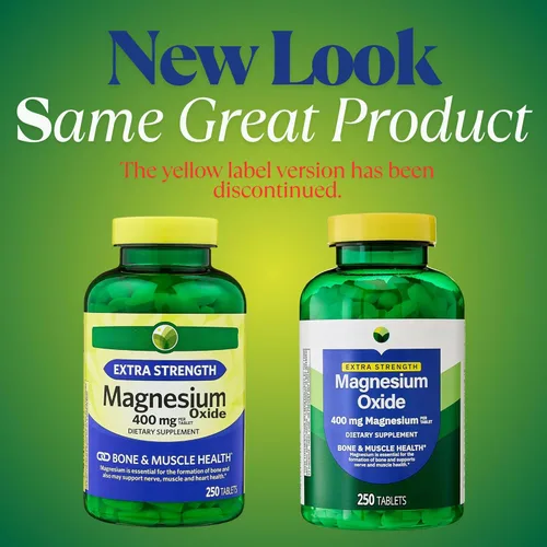 Miniatura 3 de KP+ Spring Valley Óxido de magnesio 400 mg 250 tabletas Apoya la salud ósea, nerviosa y muscular Suplemento de magnesio extra fuerte Paquete