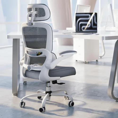 Miniatura 6 de TRALT Silla de oficina ergonómica de escritorio, 330 libras, sillas de escritorio de oficina de malla para el hogar con ruedas, cómodas sillas