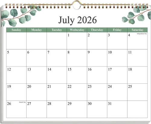 Miniatura 14 de Calendario 2026 – Calendario 2026-2027 de enero de 2026 a junio de 2027, calendario de pared colgante con encuadernación en espiral 2026