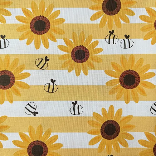 Miniatura 6 de Cuadrados de tela de abeja de miel de 5 x 5 pulgadas para acolchado de bebé, paquetes de dijes de tela para edredones de girasoles de 5 pulgadas