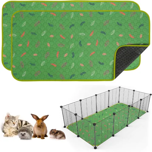 Miniatura 19 de Sunheir - Almohadillas lavables reutilizables orina de cobayas, forros impermeables absorbentes para jaulas cobayas conejos conejillos de indias