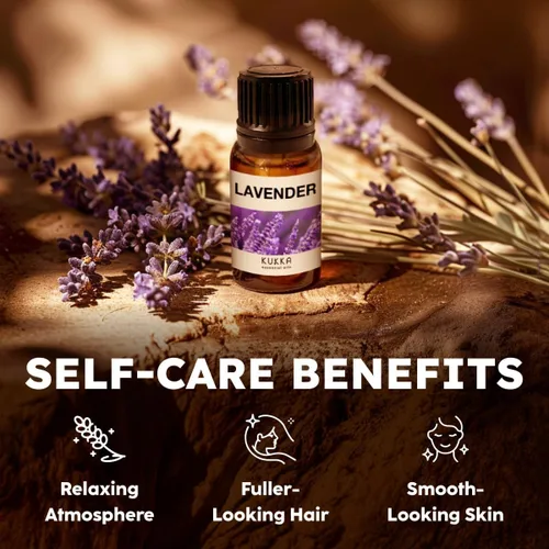 Miniatura 4 de Kukka - Aceite esencial de lavanda para difusor, piel y cabello, aceite de lavanda 100% puro para relajación, nutrición y aroma para hacer jabón