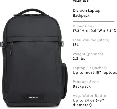 Miniatura 2 de Timbuk2 Division Deluxe Mochila para laptop, Tamaño único, Computadora portátil