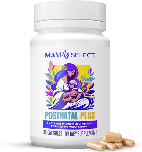 Mama's Select Vitaminas posnatales – Aumenta la recuperación del cabello, suministro de leche y bienestar – Sin alérgenos, veganas, aptas para