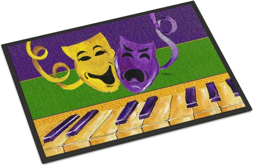 Miniatura 10 de Caroline's Treasures 8382MAT - Tapete de Mardi Gras de 18 x 27 pulgadas, para interiores y exteriores, para entrada, antideslizante, lavable