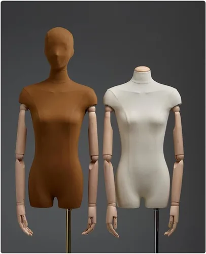 Miniatura 4 de Maniquí femenino Torso Exhibición de ropa Modelo Soporte de cuerpo 55.1-74.8 pulgadas, altura ajustable para vestido, joyería, costura ropa