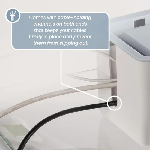 Miniatura 4 de KinderSense Caja de organización de cables – Organizador de cables con cerradura a prueba de niños – Ocultador de cables para ocultar cables, tiras