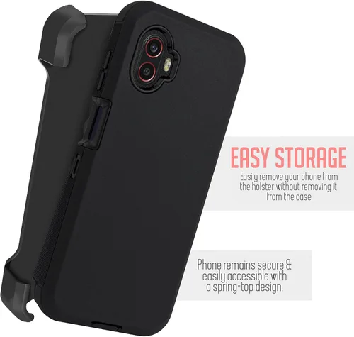 Miniatura 2 de Funda con clip para cinturón para Samsung Galaxy XCover 6 Pro, funda protectora de cuerpo completo para teléfono con protector de pantalla