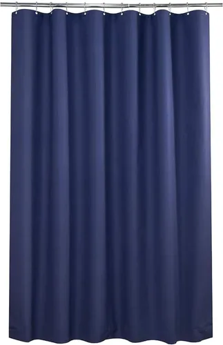 Miniatura 56 de AmazerBath - Cortina de ducha de plástico, 70 x 72 pulgadas, cortina de ducha esmerilada de plástico, impermeable, pesada, gruesa, con 3 piedras