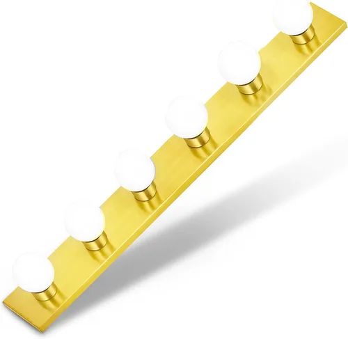 Miniatura 14 de Lighting Five Light Vanity Strip - Lámpara de espejo estilo Hollywood con placas cromadas, accesorios de grado de salón para dormitorio, baño