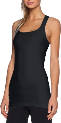 Miniatura 4 de TAIPOVE Camisetas largas sin mangas para mujer de algodón para capas con espalda cruzada extra largas para ropa deportiva, paquete de 3