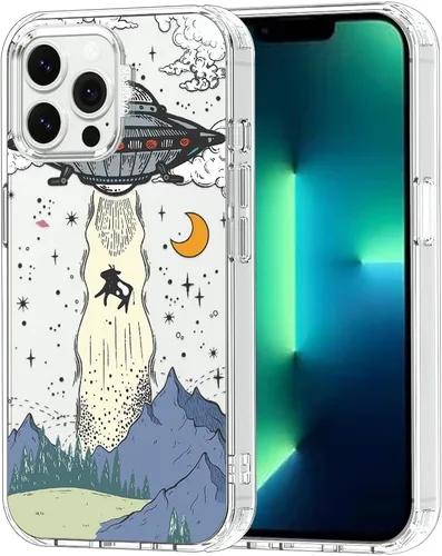 MOSNOVO - Funda compatible solo con iPhone 13 Pro Max de 6.7 pulgadas, diseño de ovnis, para niñas, mujeres y hombres, hecha de Buffertech™