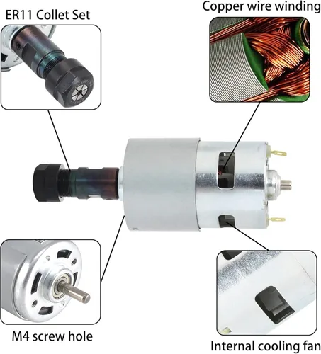Miniatura 5 de Kit de fresadora CNC 3018-PRO mejorado, con controlador GRBL fuera de línea, con interruptores de límite de 3 ejes, parada de emergencia, máquina