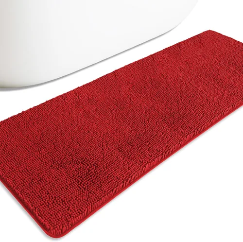 Miniatura 691 de Alfombra de baño pequeña de 12 x 18 pulgadas, lavable y absorbente, antideslizante, alfombra de baño de felpilla gruesa y suave para baño, ducha