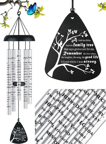Miniatura 17 de Regalos de duelo conmemorativos de simpatía para la pérdida de papá, padre, Campanas de viento conmemorativas de simpatía para la pérdida de padre