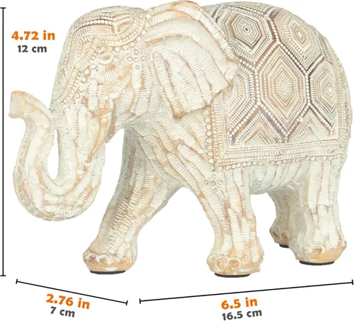 Miniatura 2 de Estatua de elefante de estilo bohemio, escultura de arte moderno, adorno de decoración del hogar de Feng Shui para dormitorio, oficina, sala