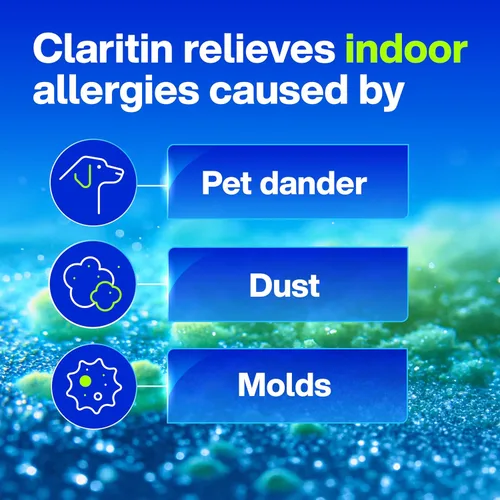 Miniatura 9 de Claritin Medicamento para la alergia para adultos, pastillas de loratadina sin somnolencia de 10 mg de 24 horas, antihistamínico, 30 tabletas + 1