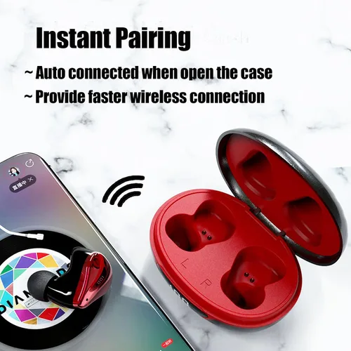 Miniatura 3 de Xmenha Auriculares inalámbricos azules pequeños para canales auditivos pequeños, micro minúsculos, auriculares inalámbricos Bluetooth discretos