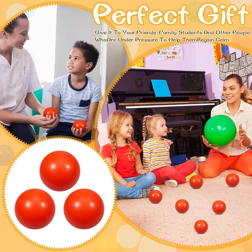 Miniatura 5 de Pelotas de espuma roja para aliviar el estrés para niños y adultos, juguetes sensoriales para aliviar el estrés para autismo, ansiedad, TDAH (rojo)