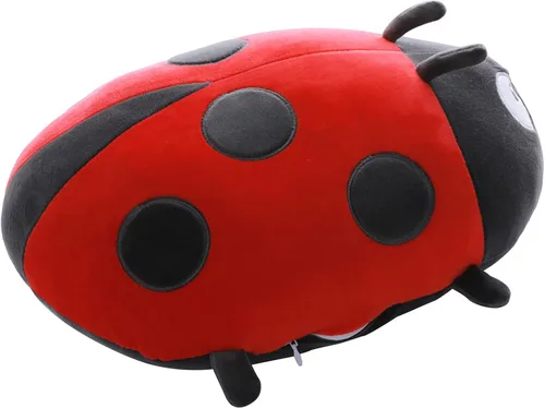 Miniatura 6 de GOOC Lindos animales de peluche de mariquita de 15.7 pulgadas, juguetes de peluche de mariquita, almohada de peluche de anime Lady Beetle, almohada