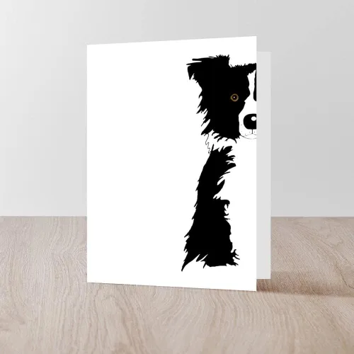 Miniatura 5 de CafePress Border Collie Tarjetas de felicitación plegadas (paquete de 10) mate
