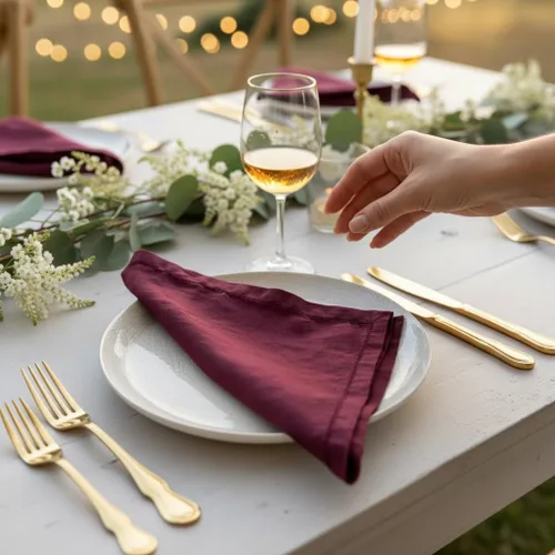 Miniatura 7 de Servilletas de lino con dobladillo calado – 20 pulgadas x 20 pulgadas – Servilletas de cena de tela de lino puro lavado a la piedra con esquinas
