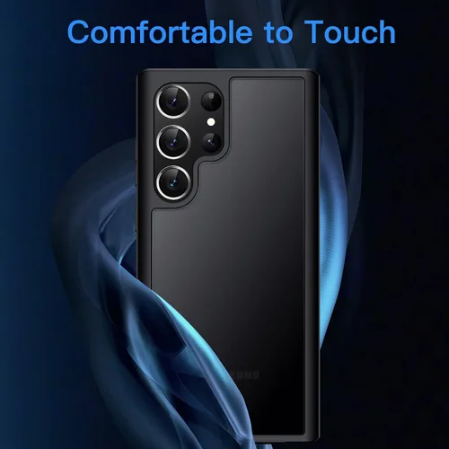 Miniatura 3 de JETech Funda mate para Samsung Galaxy S23 Ultra 5G de 6.8 pulgadas, funda protectora delgada translúcida esmerilada para teléfono, antihuellas Negro