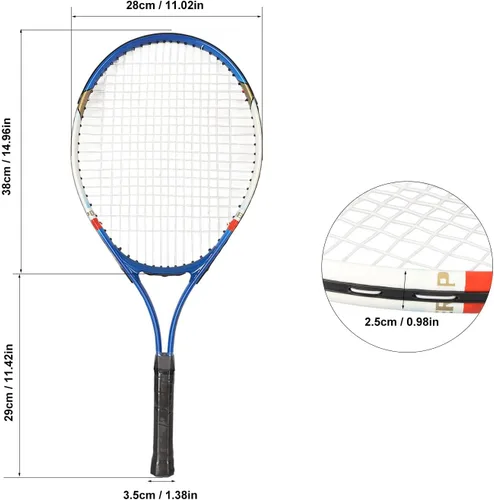 Miniatura 2 de RiToEasysports Raqueta de tenis para adultos, de aleación de aluminio de 27 pulgadas, ligera, para principiantes, jugadores intermedios