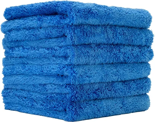 PROJE' Toalla de microfibra azul – Ultra absorbente – Secado de coche, pulido, paño de pulido y toalla para detalles de interiores – 500 GSM 16 x 16