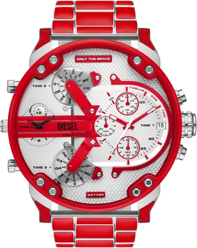 Miniatura 17 de Diesel Mr. Daddy 2.0 - Reloj de hombre con cronógrafo de tamaño extra grande y correa de acero inoxidable, silicona o cuero