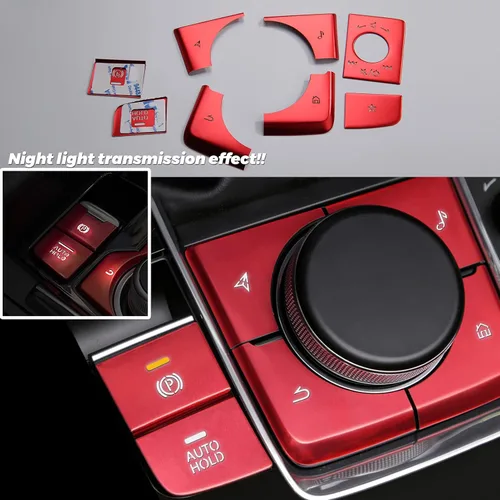 Miniatura 6 de 8 piezas compatibles con Mazda 3 CX-30 CX-50 2026 2025 2024 2023 2022 2021 2020 Accesorios para consola central de automóvil, panel de engranajes