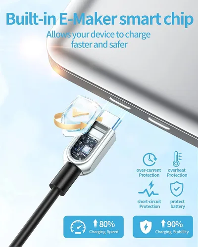 Miniatura 5 de NTONPOWER Cable USB C, cable USB C a USB C de 100 W/5 A, cable de carga PD3.0 C de 10 pies de carga rápida compatible con Samsung Galaxy S23, Pixel