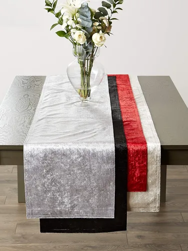 Miniatura 5 de DII Velvet Collection de mesa, camino de mesa, 14x72 pulgadas, negro